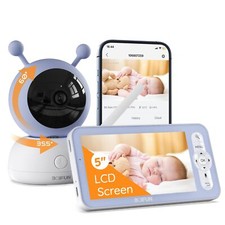 BOIFUN 1080P 5 Babyphone Camera PTZ 355° Bebe Surveillance des Mouvements