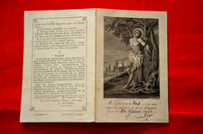 Confrérie de Saint Sébastien à Issé 44 image pieuse Nantes 2 mars 1898 santino
