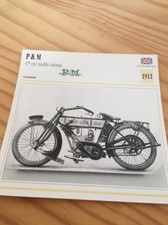P et M ( Panther ) 475 cm3 colonial 1911 Carte moto Collection Atlas UK