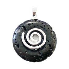 Pendentif Pierre de Lave - PI Chinois ou Donut 30mm