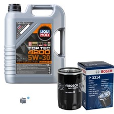BOSCH Filtre À Huile 5 L LIQUI MOLY Top Tec 4200 5W-30 Pour Audi A4 1.8