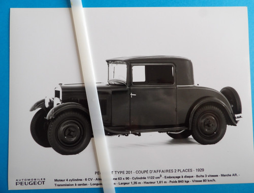 Photo presse peugeot type 201 - peugeot,