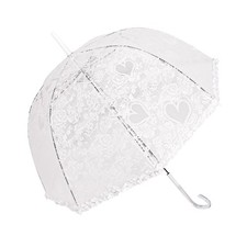 Parapluie en dentelle Transparent Rose Imprime En Plastique Vintage Mariage M...