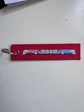 Porte-clés tissu rouge train