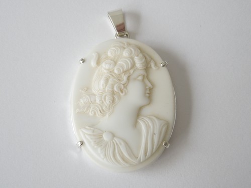 Pendentif argent cameo - pendentif,