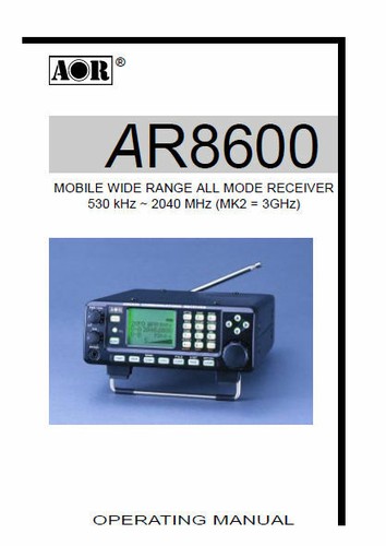 Aor ar8600 instruction manual - instruction,