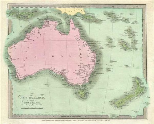 1834 burr map australia - burr,