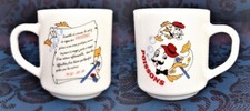 ARCOPAL * MUG TASSE X 1 * signe du zodiaque POISSONS vintage 1960-70 bol B