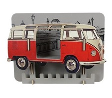 VW combi T1 rouge porte manteaux kit en bois éco certifié Werkhaus