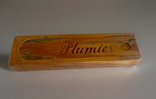Ancien plumier d'écolier en bois Collection, écrit plumier, 2 compartiments