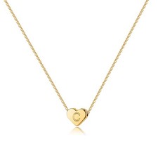 Collier Coeur Lettre Femme