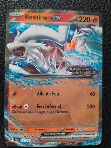 Carte pokémon reshiram - reshiram, ex