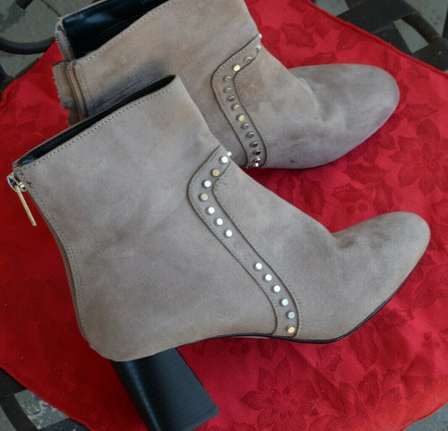 Topshop gray suede ankle - topshop, gray,