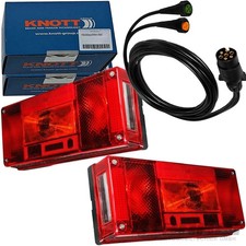 2X KNOTT FEU ARRIÈRE MIDIPOINT 1 VOITURE REMORQUE +NSL + 5M CÂBLE 7-POLES