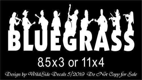 Bluegrass music decal - music,