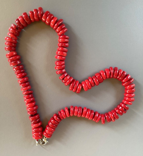 Collier perles corail - perles, de