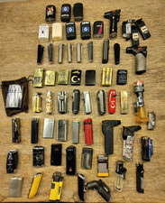 IMPORTANT LOT DE  BRIQUETS RECHARGEABLE/COLIBRI/EUROJET/ZINO/SILVER MATCH ETC.