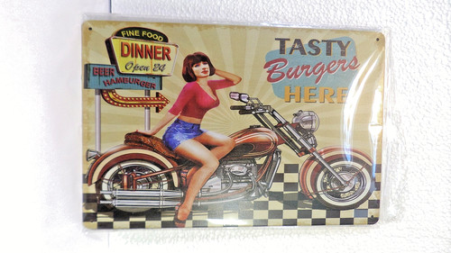 Plaque metal vintage - metal,