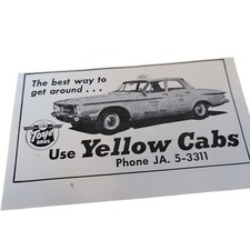 Vtg 60's Toye Bros Yellow Cabs