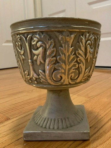 Antique white silver vase - silver,