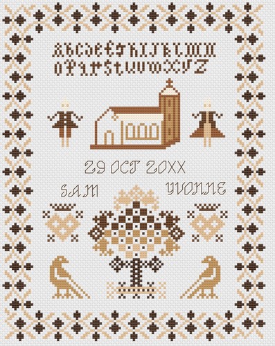 Point croix mariage - croix,