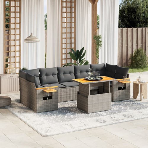 Salon jardin avec coussins - salon,