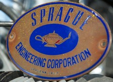 VINTAGE ENAMEL BADGE # SPRAGUE