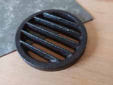 Grille d' Aération Ancienne - Ronde en Fonte - Diamètre 13 cm