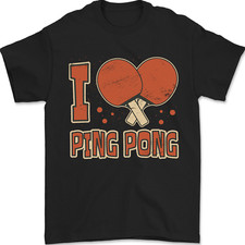 J'Aime Le Ping Pong T-Shirt Pour Hommes 100% Coton