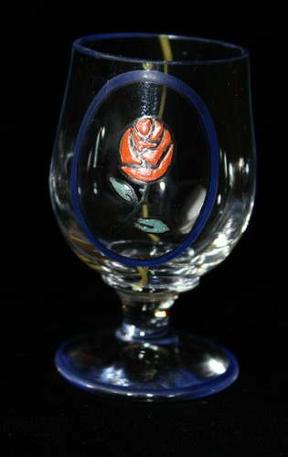 Verre liqueur émaillé en - verre, à