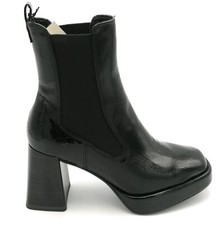 Tamaris 25002-001 Bottine Plateau Naplak Noir Élastique Talon Image 8cm 3/4