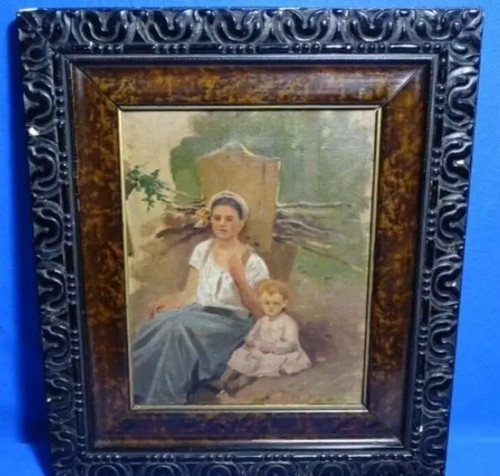 Tableau ancien huile portrait - ancien,