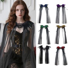 Cape gothique pour femme avec jupe en tulle pour vampires, décoration élégante e