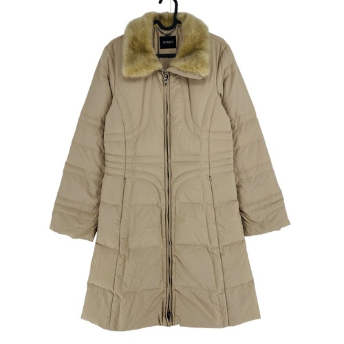 Parka beige matelassé avec - parka,