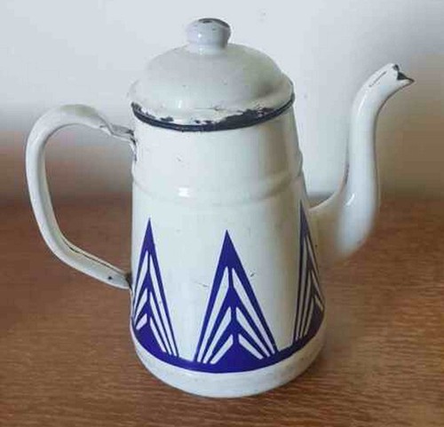 Cafetière art déco tôle - en,