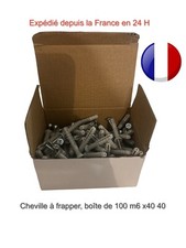 Cheville a frappé M6x40 Boîte De 100 + Vis fournit