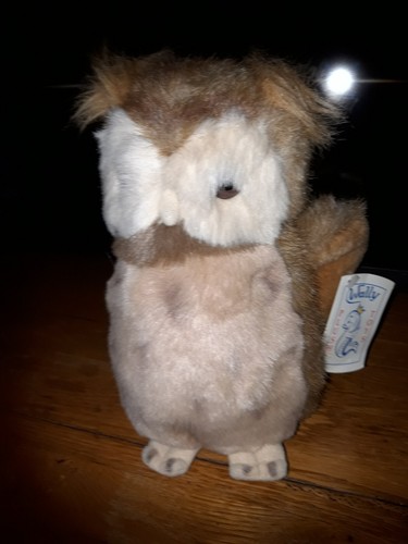 Peluche hibou chouette marron - chouette,