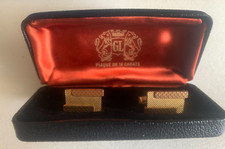 boutons de manchettes anciens, plaqués or 18 carats ,marque  GL  dans écrin