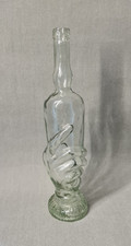 ANCIENNE BOUTEILLE "MAIN" EN VERRE PRESSÉ MOULÉ ART DÉCO VERRERIE LEGRAS - 1920s