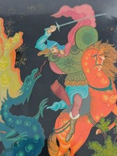 Boite laque Palekh peinte