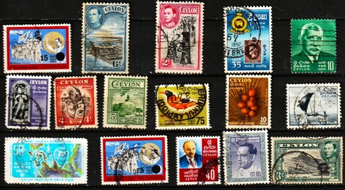 Ceylan timbres oblitérés - timbres,