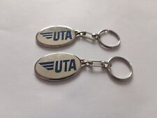 2 Porte-clés Compagnie Aérienne UTA différents Keychain vintage 60'