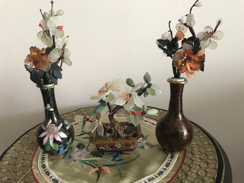 Cloisonne vases pot jardiniere - vases,