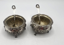 PAIRE DE SALERONS + PELLES A