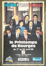PRINTEMPS de BOURGES 1988 - AFFICHE RARE ! - Aubert Aznavour Gainsbourg Zappa