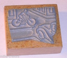 Tampon école scrapbooking : SECURITE ROUTIERE Enfant et VELO - CYCLISME N°3