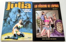 LOT 2 BD Érotiques " LES BUCHERS DE L'EXTASE" + JULIA " .  Très Bon état 