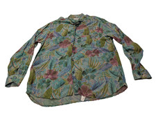 Chemise hawaïenne soie Pronto Uomo manches longues taille XL #687 hawaienne