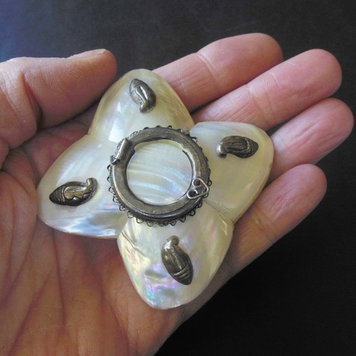 Ancien boite nacre argente - en,