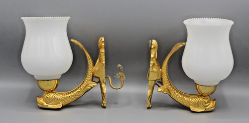 Paire applique bronze - en,